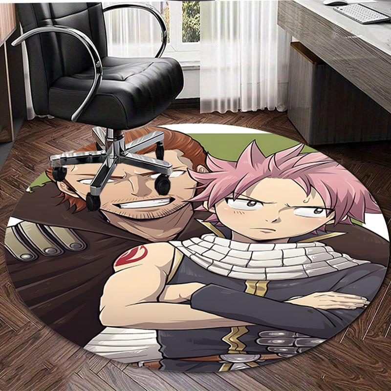 1pc Fairy Tail1 Design Printed Area Round Carpet for Bedroom Living Room Home Decor Rugs Mat Non Slip Mat Rug for Bedside