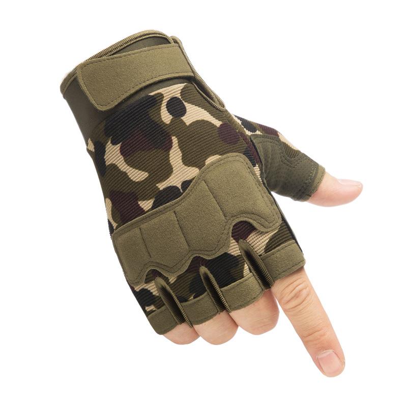 Military Fan Riding Half-finger Gloves