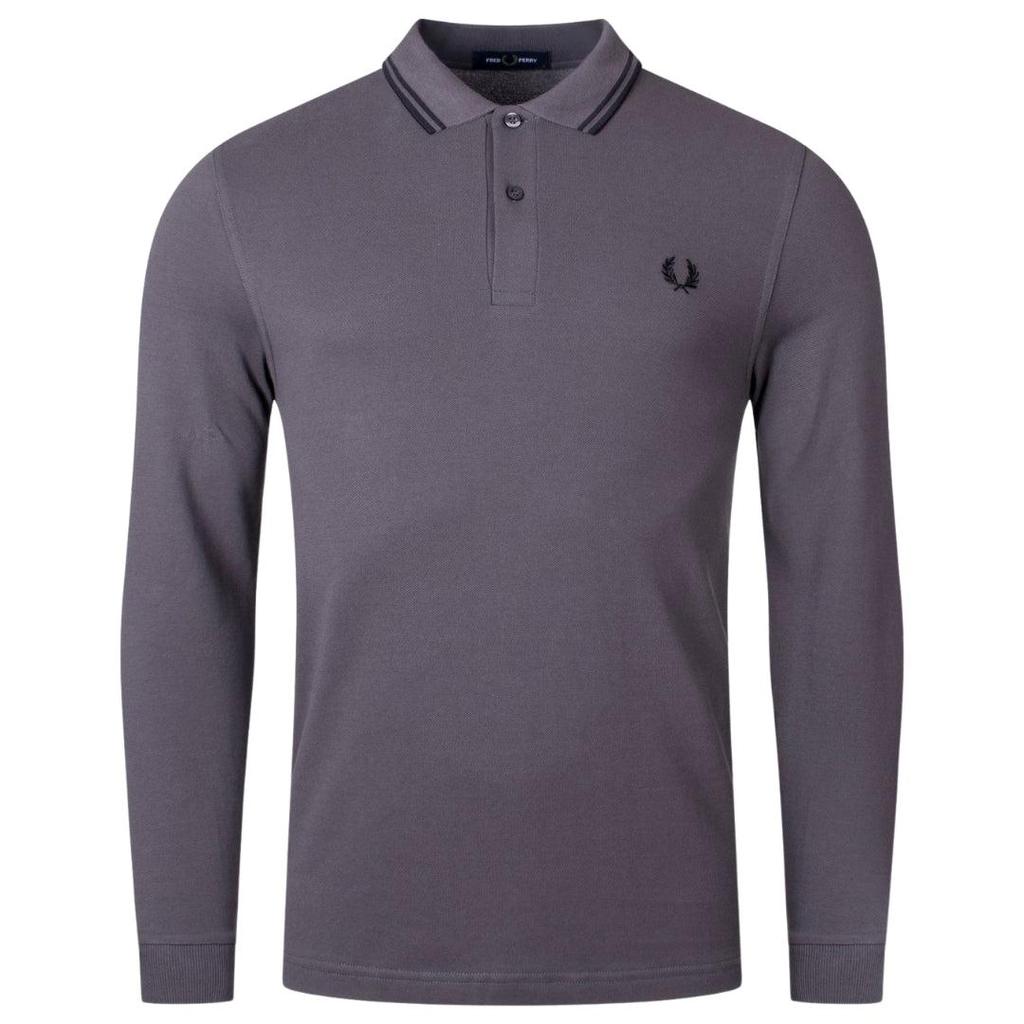 Fred Perry Men's Double Tipped Collar Long-Sleeved Polo Shirt