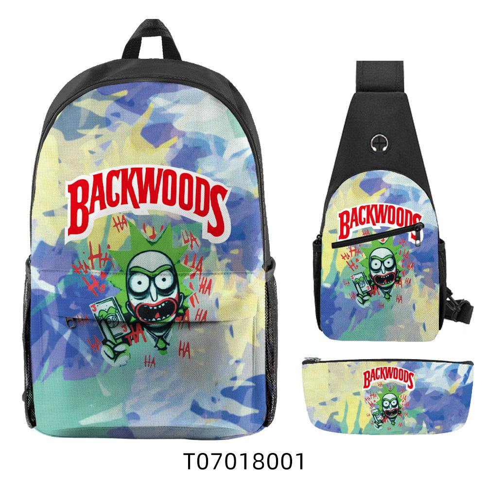 Popular Backwoods Cigar 3D Backpack Campus Student Backpack Travel Bag