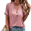 Spring and Summer Women's European and American Top Solid Color Fashion Short Sleeve Women