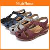 Women's Round Toe Wedge Heel Sandals Stylish Closed Toe Design With Non-slip Feature