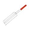 Stainless Steel Sausage Grilling Basket 49x9cm Hot Dog Grill Rack Barbecue Tool with Long Handle for Outdoor Cooking and BBQ