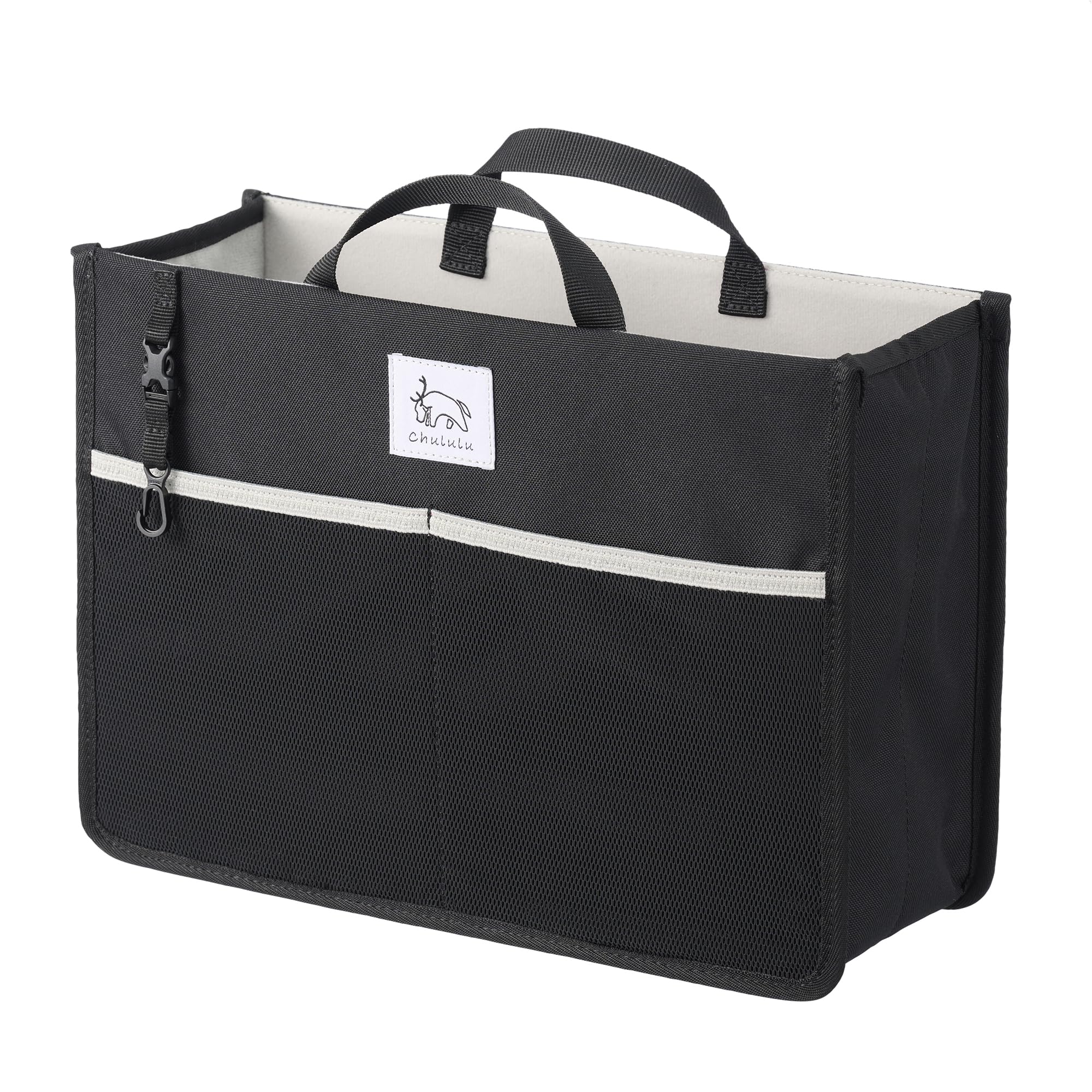 

HAKUBA Chululu Bag-in-Bag Inner Bag, Horizontal, Medium, Black, Customizable Dividers, Freestanding, Foldable When Not in Use, AMZSCH-BBYMBK,