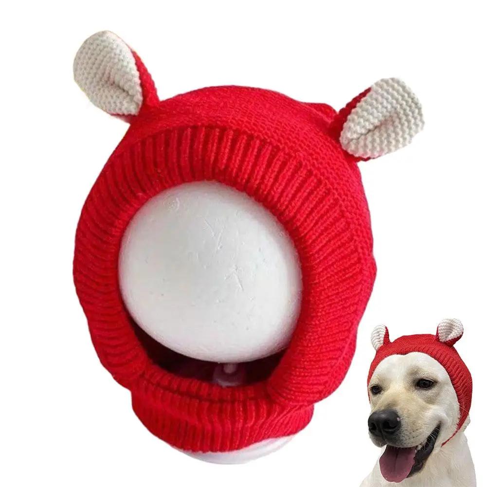 

Pet Hat Winter Medium-Large Dog Labrador Golden Retriever Headwear Warm 2026 Puppy Funny Cute Knit Hat Creative Warm Cartoo K0W3