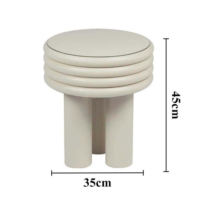 

Solid Wood Footrest Stool Round Shoe Changing Stool Modern Low Sofa Side Table Living Room Decorative Furniture Accessories