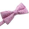 [Bowties.jp] Pink Paisley Pre-Tied Bow Tie, Adjustable Hook-Fastening Easy-Wear Bowtie, Elegant Traditional Formal Necktie for Men