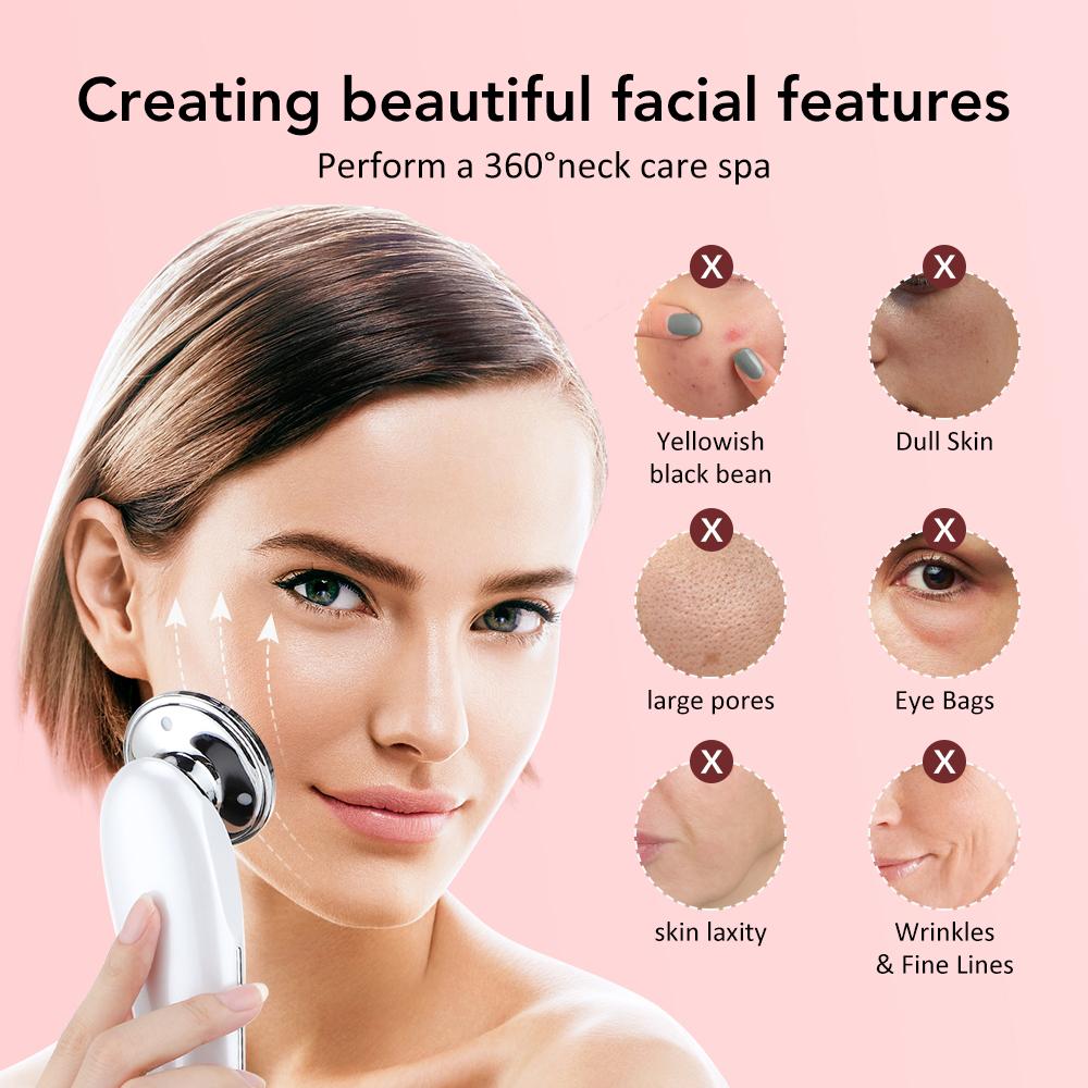 7 in 1 RF EMS Facial Massager Skin Care Tools Face Lift Multifunction Firm Device Skin Rejuvenation Wrinkle Removal Face Beauty