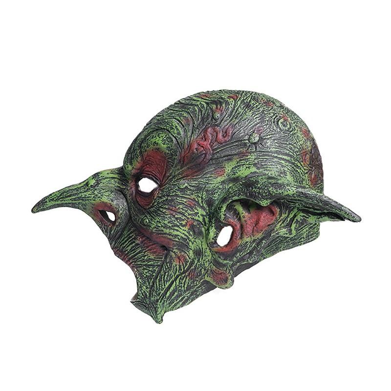 Masque d'Horreur Elfe Vert d'Halloween Sorcière Vieille Fête Cosplay