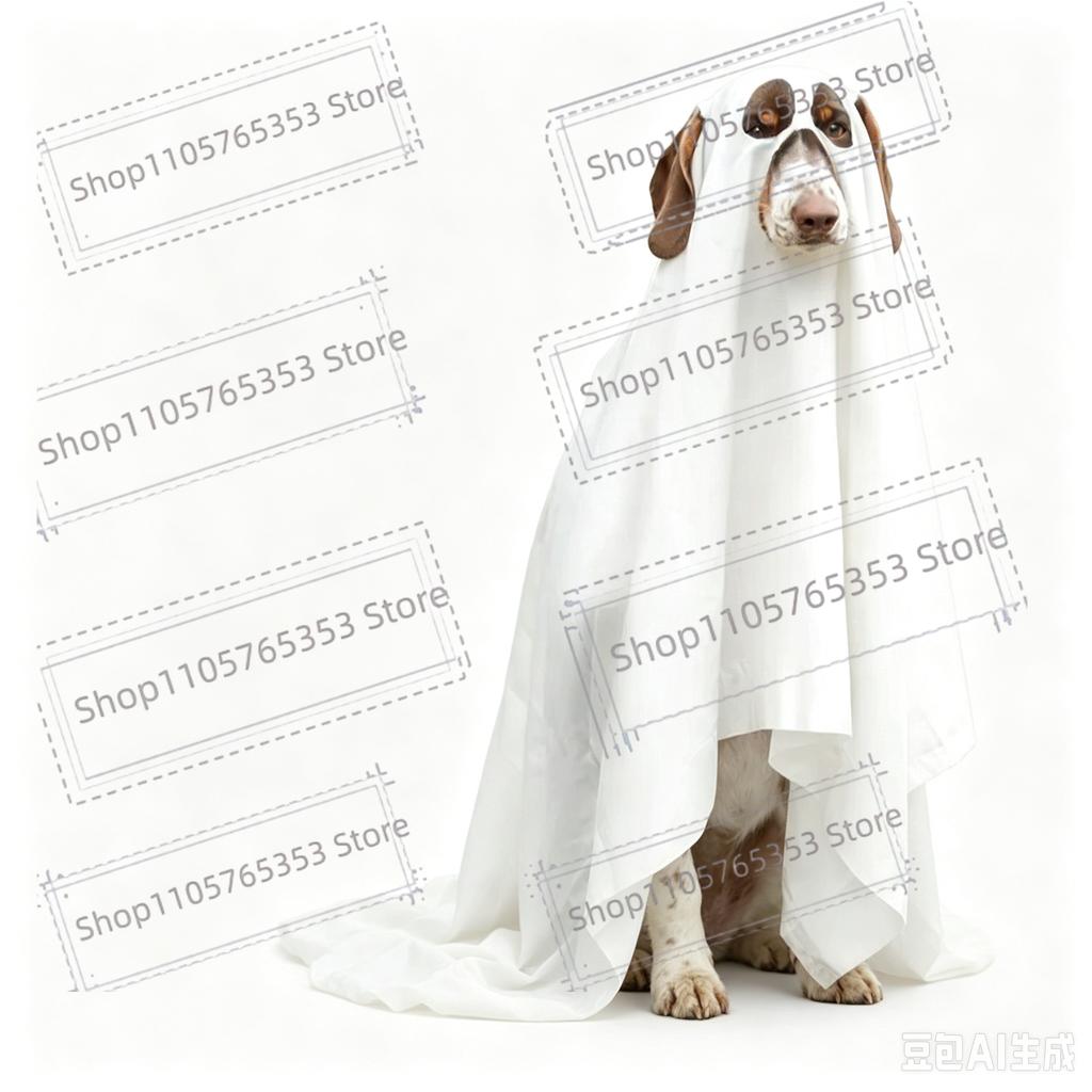 2026 Halloween Dog Ghost Costume Pet Cosplay Cape Witch Hat Robe Party Outfit Role-play Prop