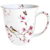 Fine Porcelain Cup - Bird, Butterfly and Flowers