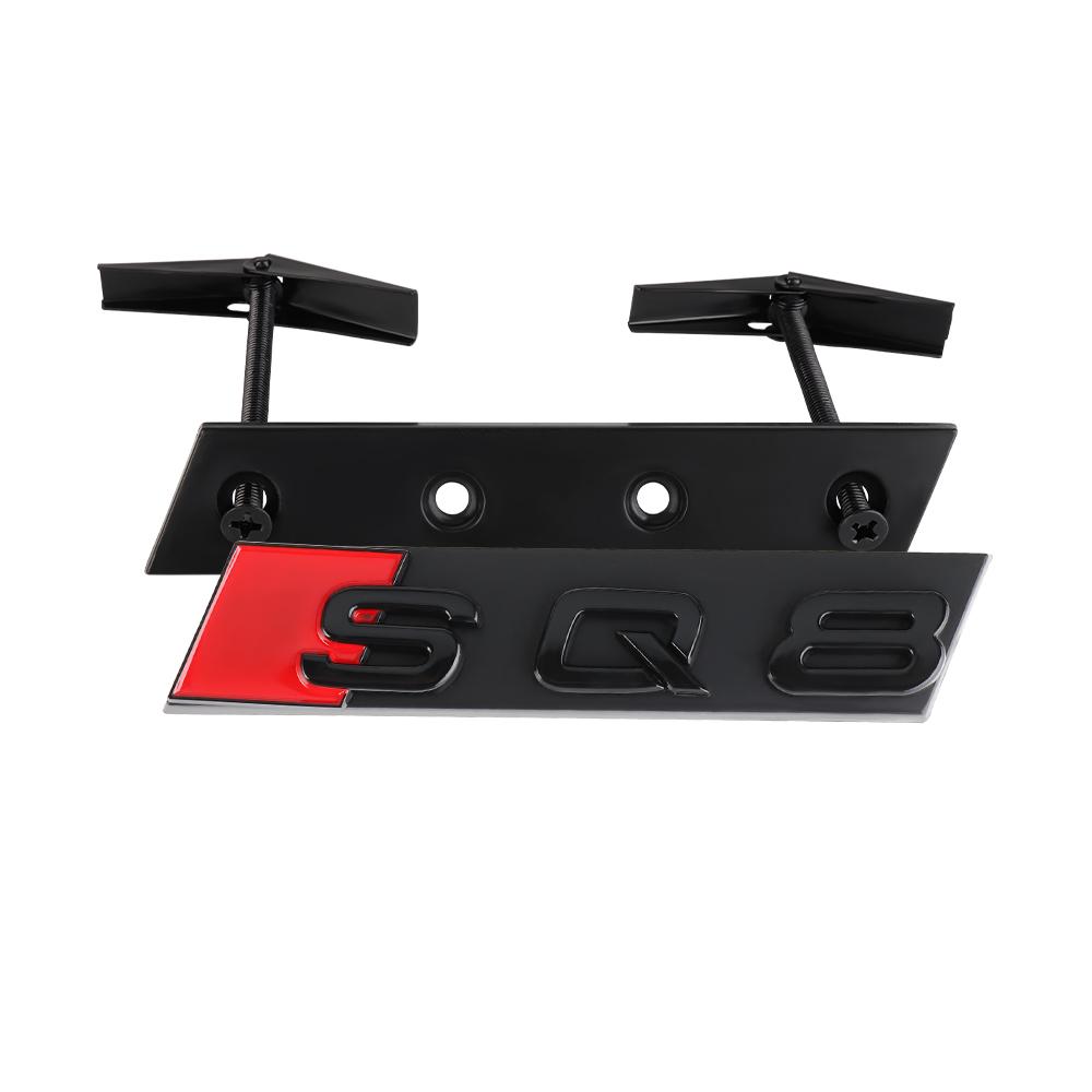 3D ABS Car Hood Front Grille Emblem Decoration Sticker Badge Logo For Audi SQ3 SQ4 SQ5 SQ6 SQ7 SQ8 Auto Styling Refit Accessorie