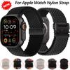 Nylon-Armband für Apple Watch Band 46mm 45mm 44mm 49mm 42mm 41mm Fallschirm-Armband iWatch Series Ultra 3 2/11 10 9 8 7 6 SE3 Gürtel