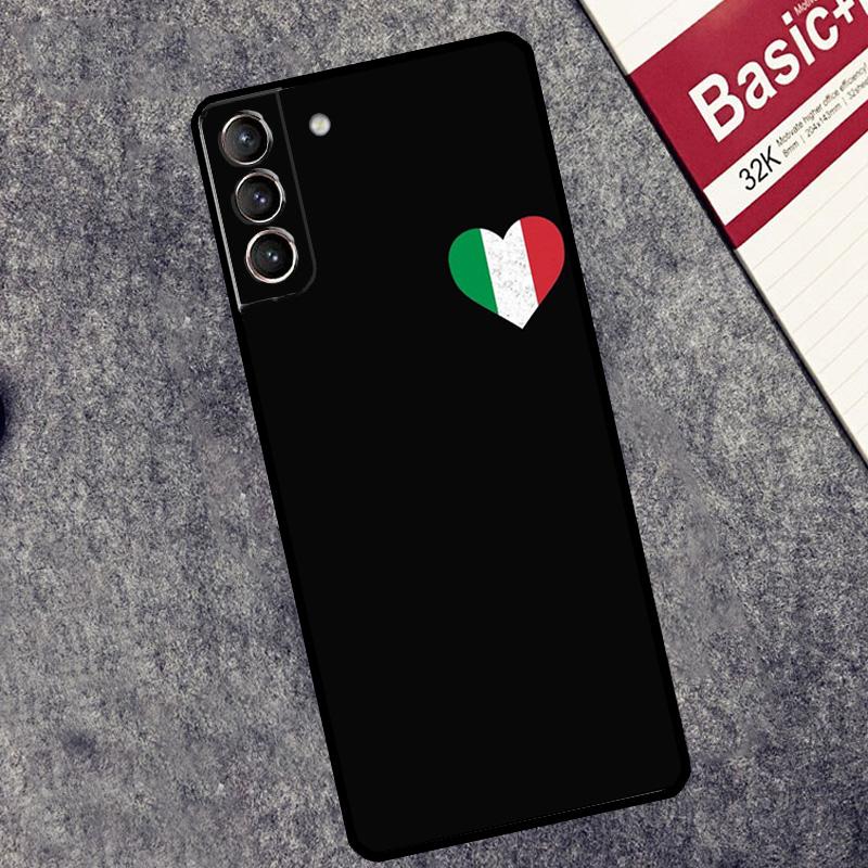 Flag Italy Case For Samsung Galaxy S25 S26 Ultra S20 S21 S22 S23 S10 Plus S25 FE S24 Ultra Cover Coque