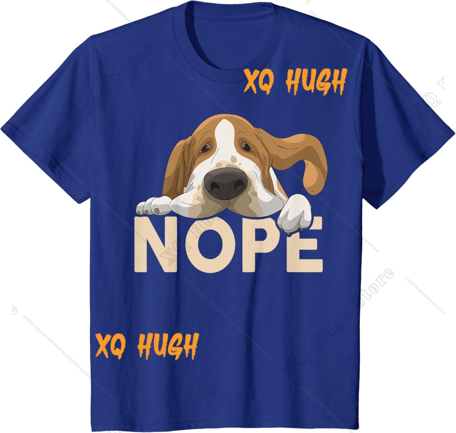 Basset Hound Shirt Nope Lazy Dog Funny Men Women Lover Gift T-Shirt S