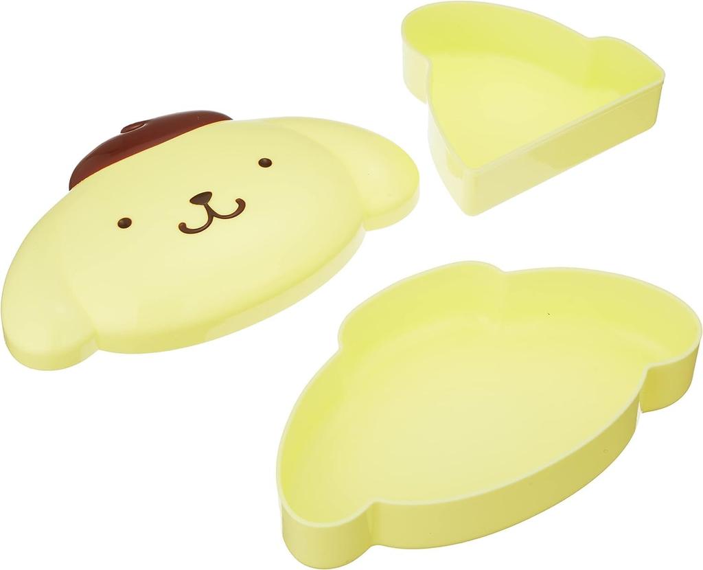 Sanrio Bento with Inner Sanrio Pompompurin Set Box, 1-Tier, Microwave-Safe, Die-Cut, 320ml, Box, (Bento Box, Balan)