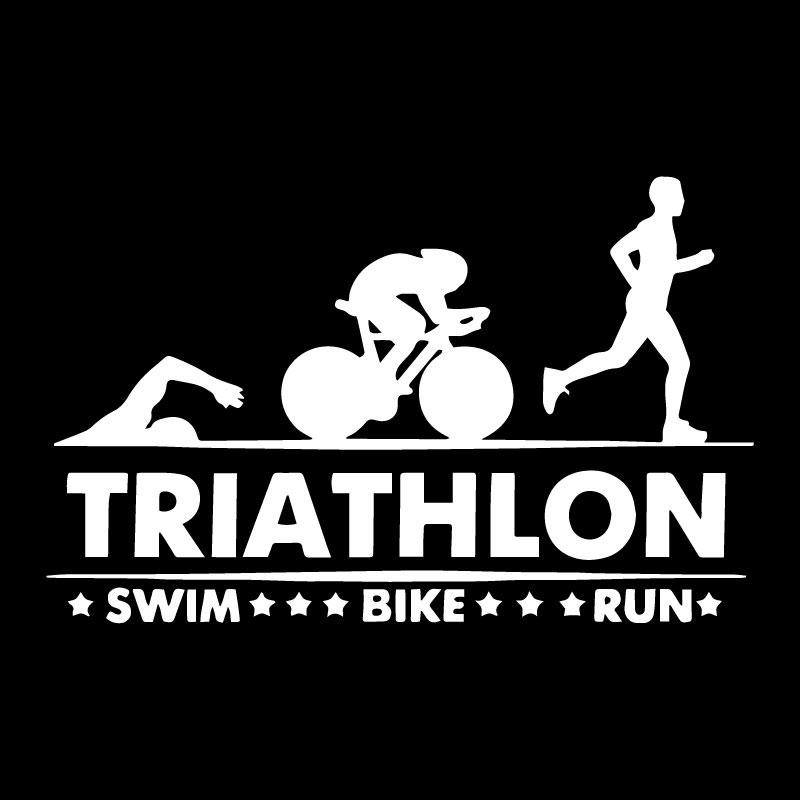 

Car Sticker Triathlon Swim Bike Run Athlete Sport Trunk Decorate Auto Motorcycles Exterior Accessories Vinyl Decals,18cm*11.3cm белый