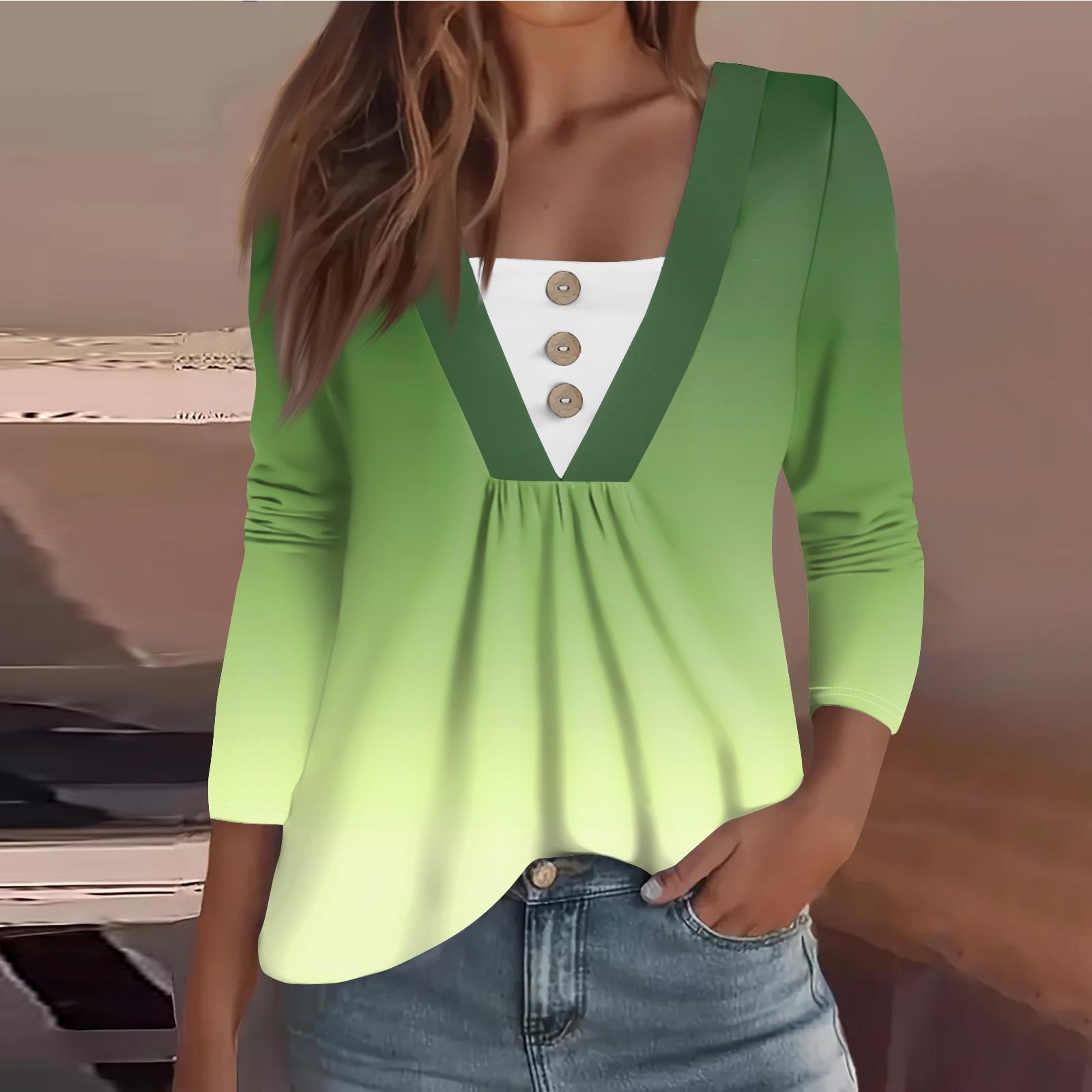 Женская мода повседневная рубашка с длинным рукавом — фото 4