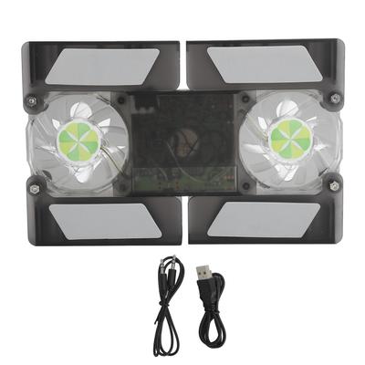 Laptop-Kühlpad Dual-Lüfter Leuchtend Notebook-Lautsprecher Faltbarer Kühlständer DR-2009A