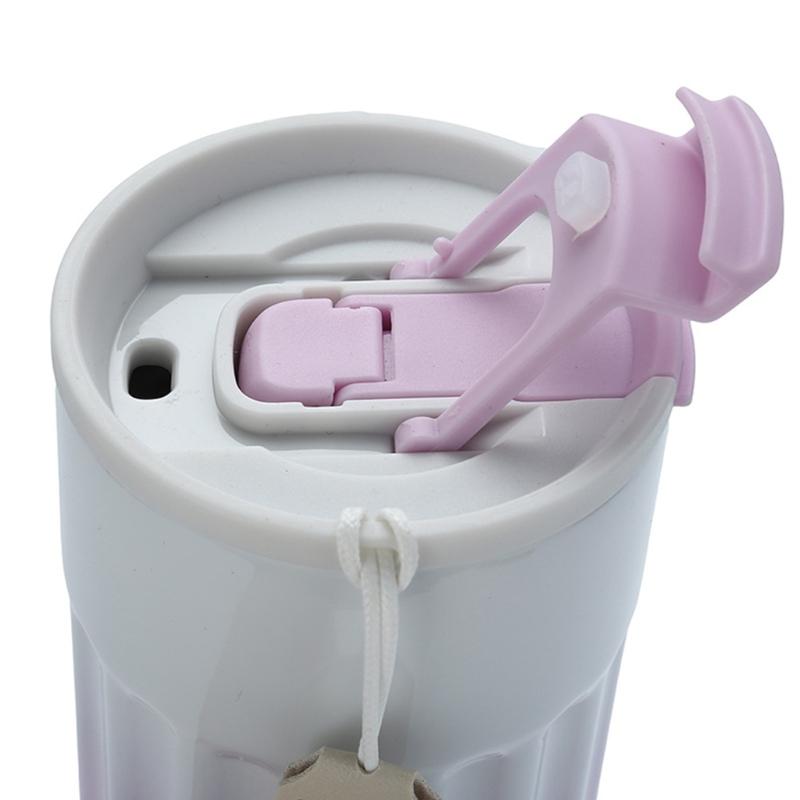Stainless Steel Insulated Flask Car Drinking Cup for Travel Office 6 Color Ergonomic Handle Water Drinkware