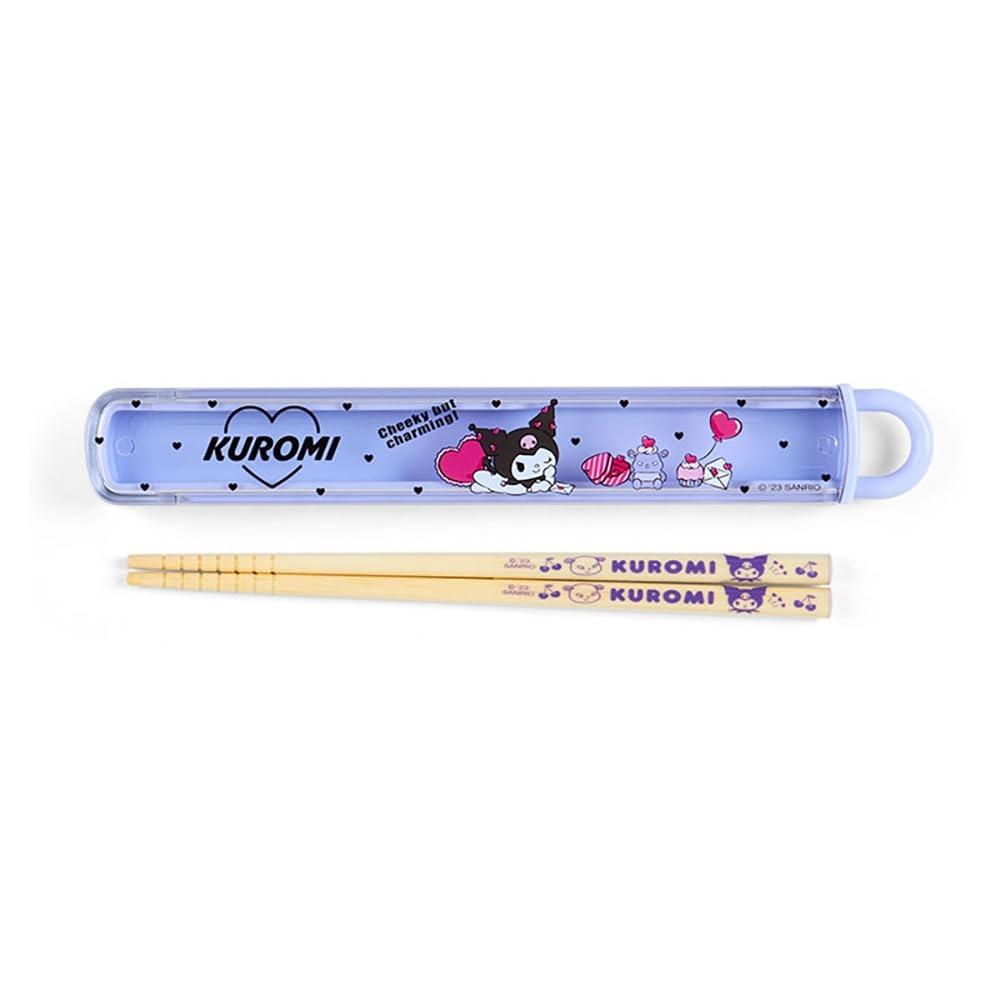Sanrio Kuromi Chopsticks and Case 016071