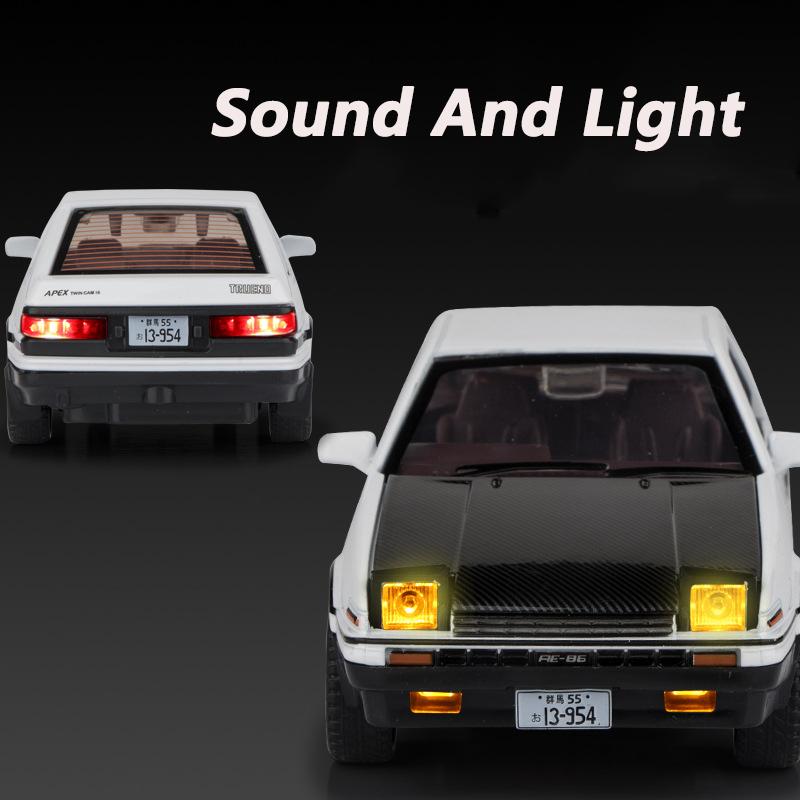 1/32 Scale Simulation Toyota AE86 Metal Alloy Toy Car Diecasts Toy Vehicles Decoration Model Miniature Christmas Gift Toys for Children Boy