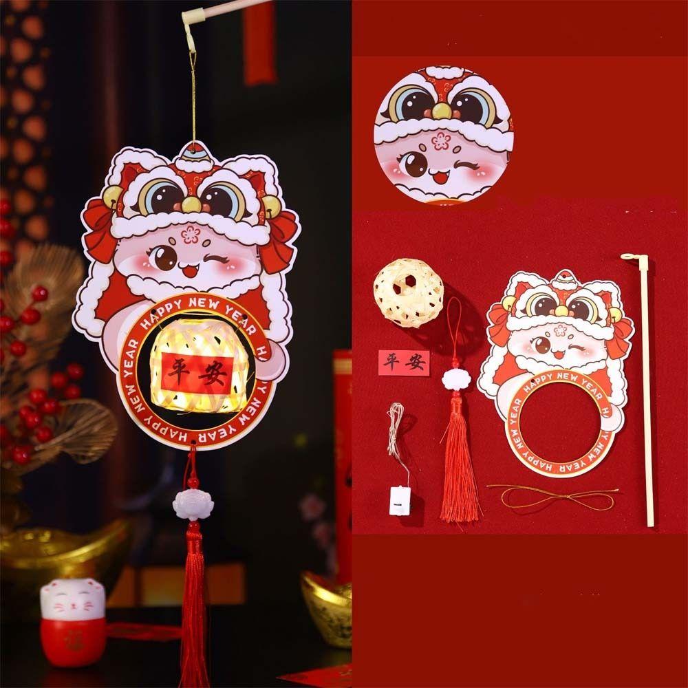 Chinese Style New Year Portable Lantern Traditional Spring Festival Supplies  Good Luck Decoration