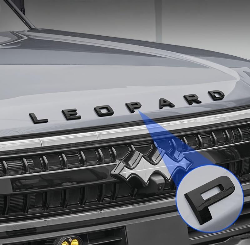 Auto Hood Lettering Stickers Fit for BYD Leopard 5 Leopard 8 Modified High Quality Curved Letter Markings Exterior Upgrade Parts