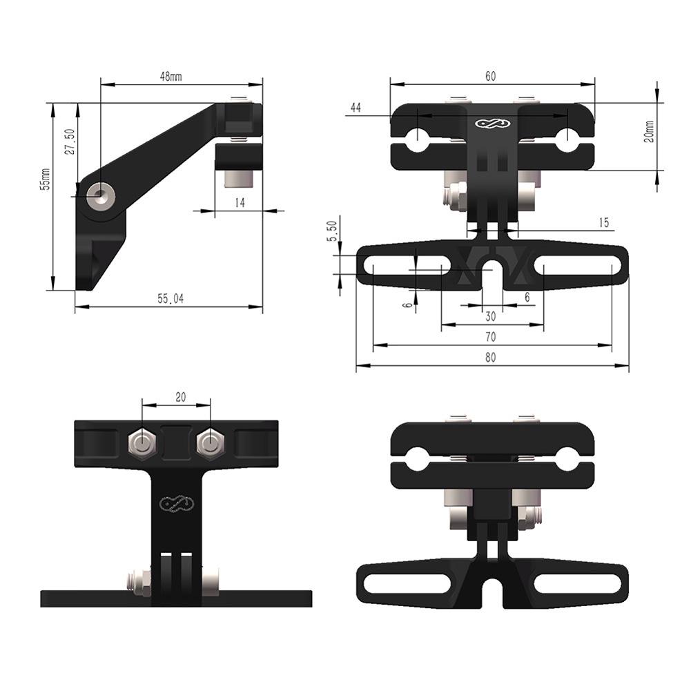 E-Bike Tail Light Bracket Saddle Support GoPro Mount Cycling Taillight Holder Bicycle Lamp Parts