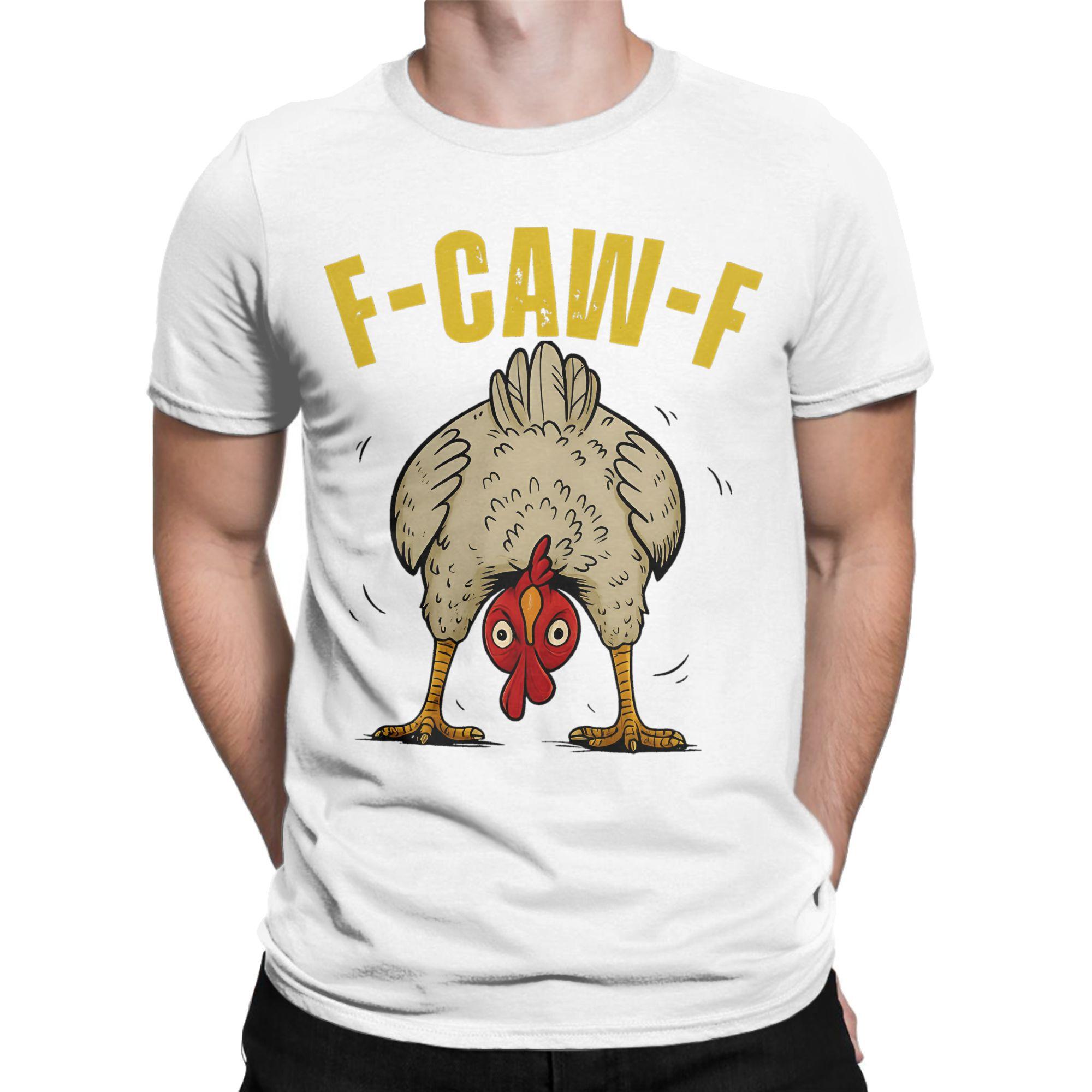 

Funly F Caw F Chicken Printed T Shirt Graphic T Shirt High Quality Mens and Womens Short Sleeve T Shirt Mens Sportswear Tops S