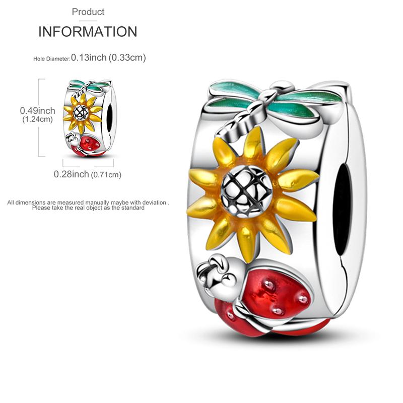 New Copper Charms Beads Sunflower Flower Daisy Original Charm Pendant Fit Charm Bracelets Diy Jewelry Birthday Gift