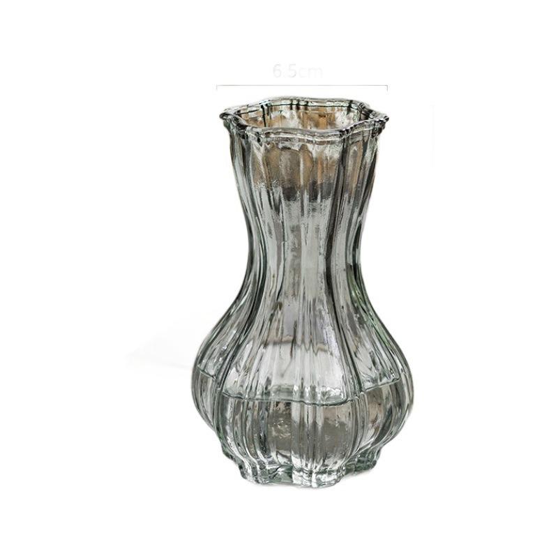 Trendy Retro Vase for Fresh Flowers & Lucky Bamboo - Nordic Style Glass Vase