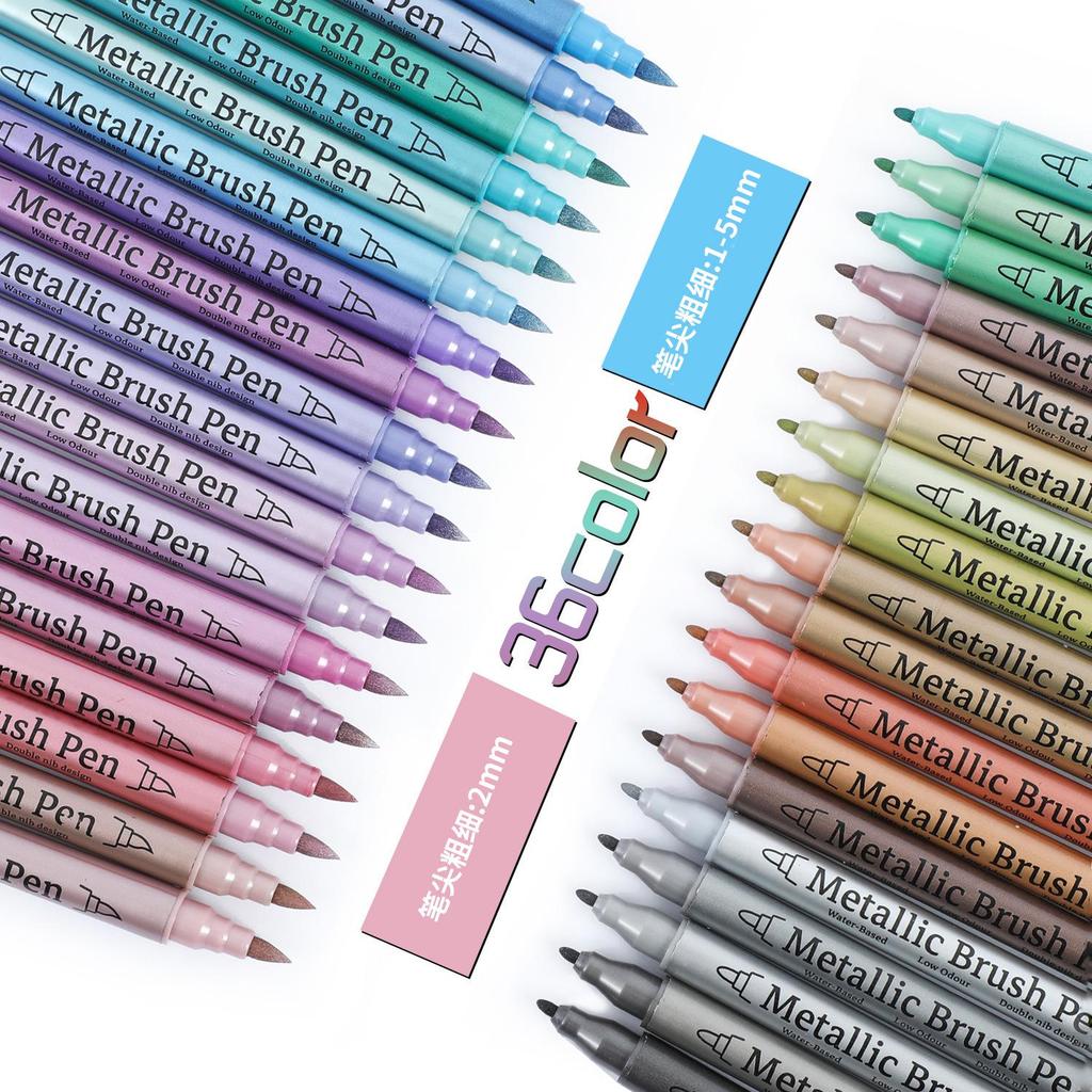 Acrylic Dual-Tip Marker Pens for Students and Kids - Doodling and Painting Set