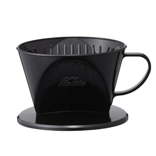 Kalita Coffee Dripper, 101-KP, Black Plastic, for 1-2 People, 3-Hole, Fast Extraction, Extracts Flavor Before Off-Flavors Reach Out. This dripper, #04