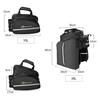 35L Bike Trunk Bag with Fold-Out Pockets A6-03BK - Black
