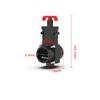 RV Sewer Gate Valve with Leak-Proof Cap and Flow Control Handle for Easy On/Off Operation and Secure Hose Attachment