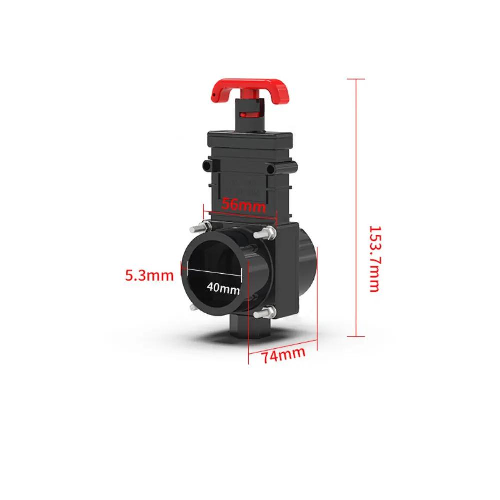 RV Sewer Gate Valve with Leak-Proof Cap and Flow Control Handle for Easy On/Off Operation and Secure Hose Attachment