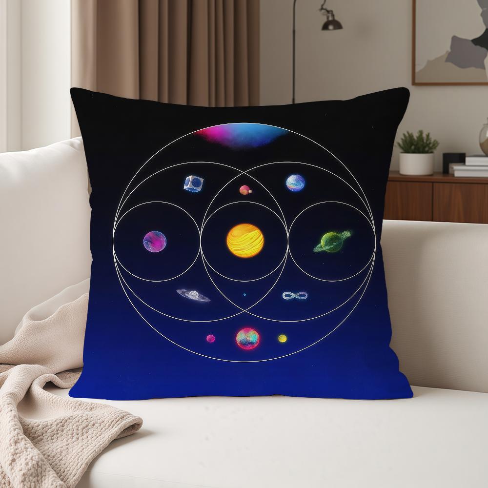 Rock Band CColdplayMoon Pillow Case Suitable For Bedrooms Living Rooms Cars Home Decoration