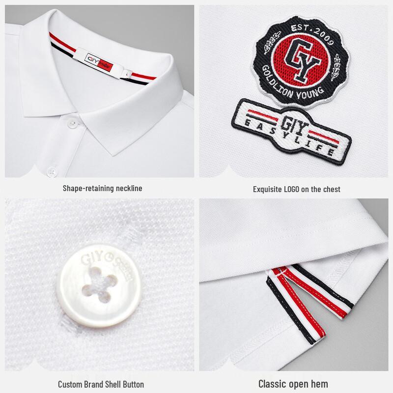 Goldlion GY Men's Casual Short-Sleeve Polo Shirt