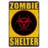 f1Zombie Shelter Tin Sign  Vintage Retro Warning Sign   Rustic Wall Decor For Home Garage Man Cave Or Office  Gift For Z
