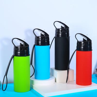 Outdoor Portable Sports Bottle Travel Silicone Cup Environmentally Friendly Durable Silicone Folding Cups Portable Tumbler