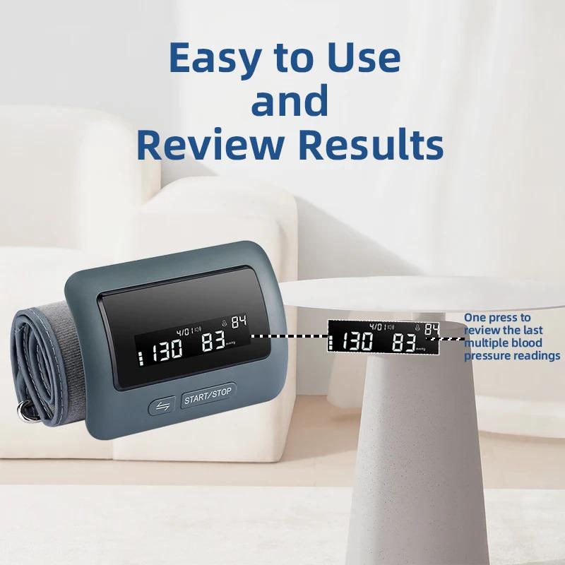 Bluetooth English and Russian Voice Automatic Blood Pressure Monitor, LED Large Screen Heart Rate and Blood Pressure Monitor