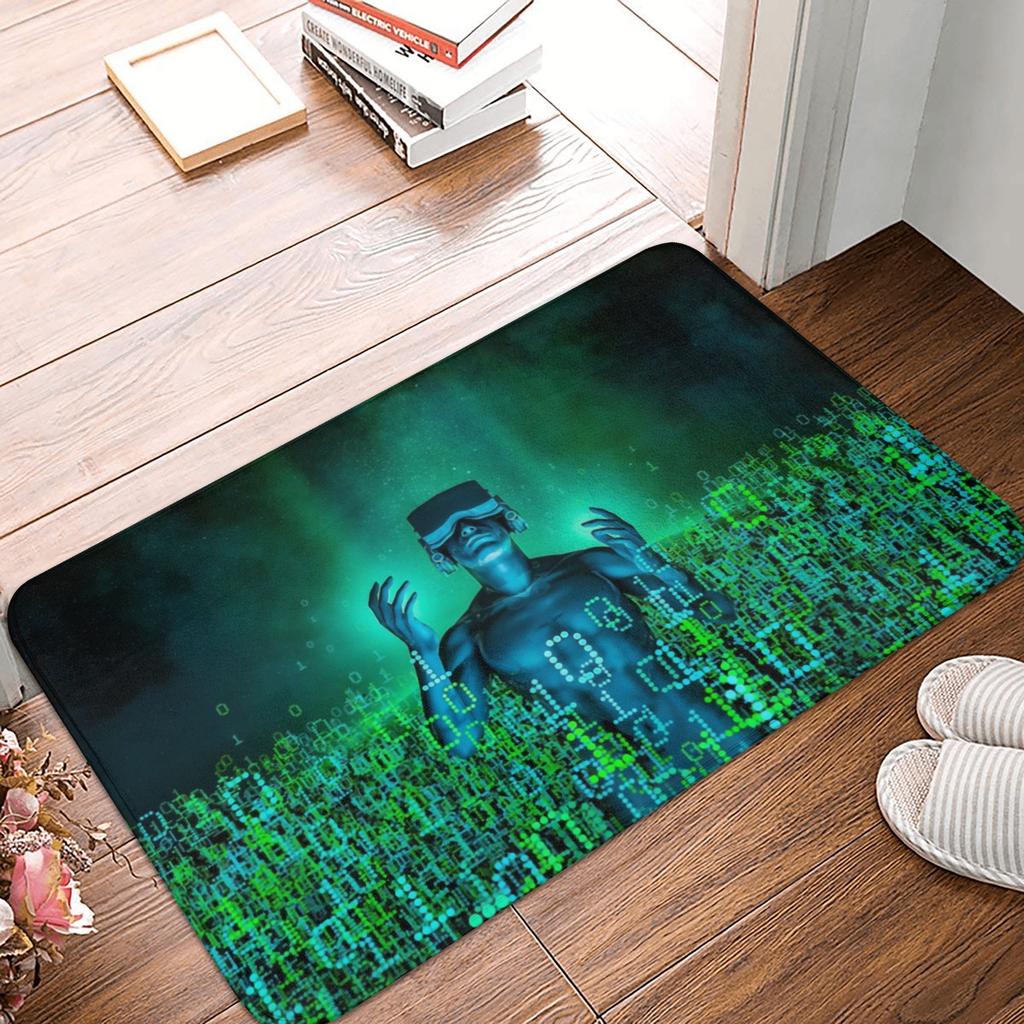 Coding Programmer Nerd Geek Doormat Mat Anti-Slip Science Hacker Computer Code Kitchen Bath Living Room Rug Carpet 40*60cm