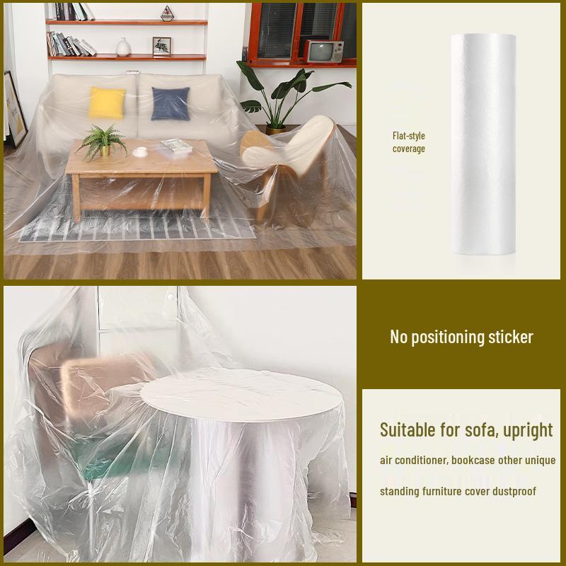 Disposable Dustproof Plastic Furniture Cover for Renovation