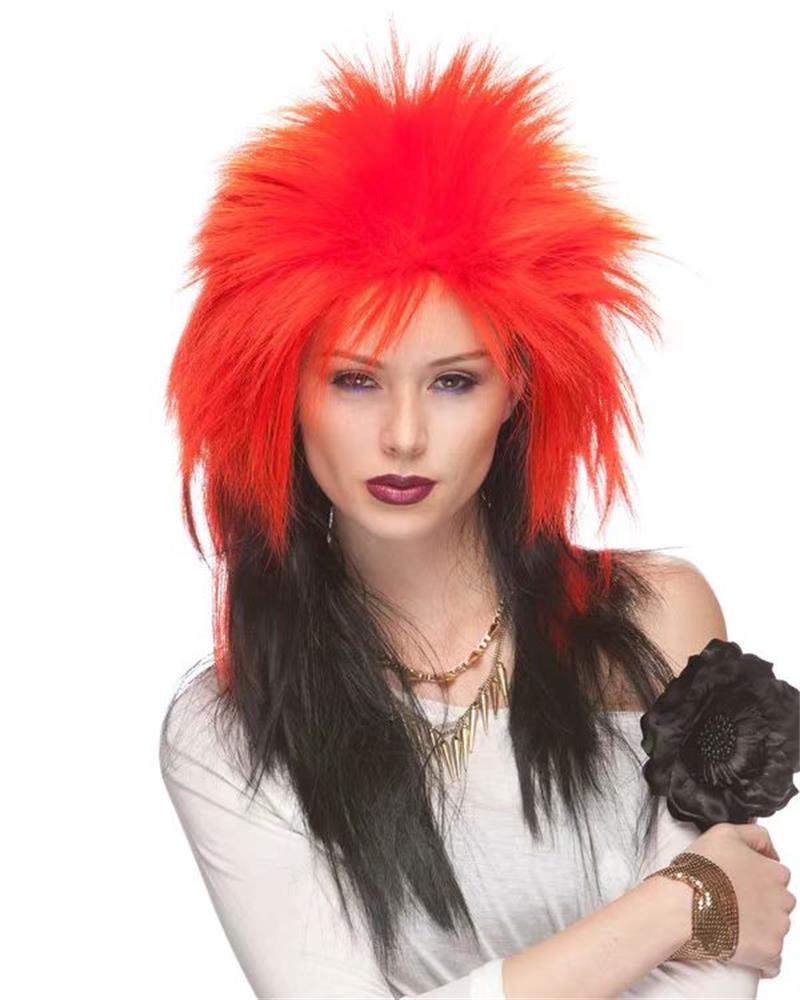 New Kill Matt Style Long Straight Hair Synthetic Wig Chemical Fiber Fluffy Punk Rock Halloween Party Wig