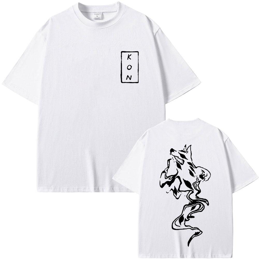 Anime Chainsaw Man T Shirts Hayakawa Aki Fox Devil Kon Graphic Short Sleeve Mens Womens Manga Fashion Oversized Tshirt Tops