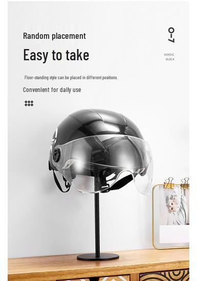 Versatile No-Drill Motorcycle Helmet & Hat Display Stand