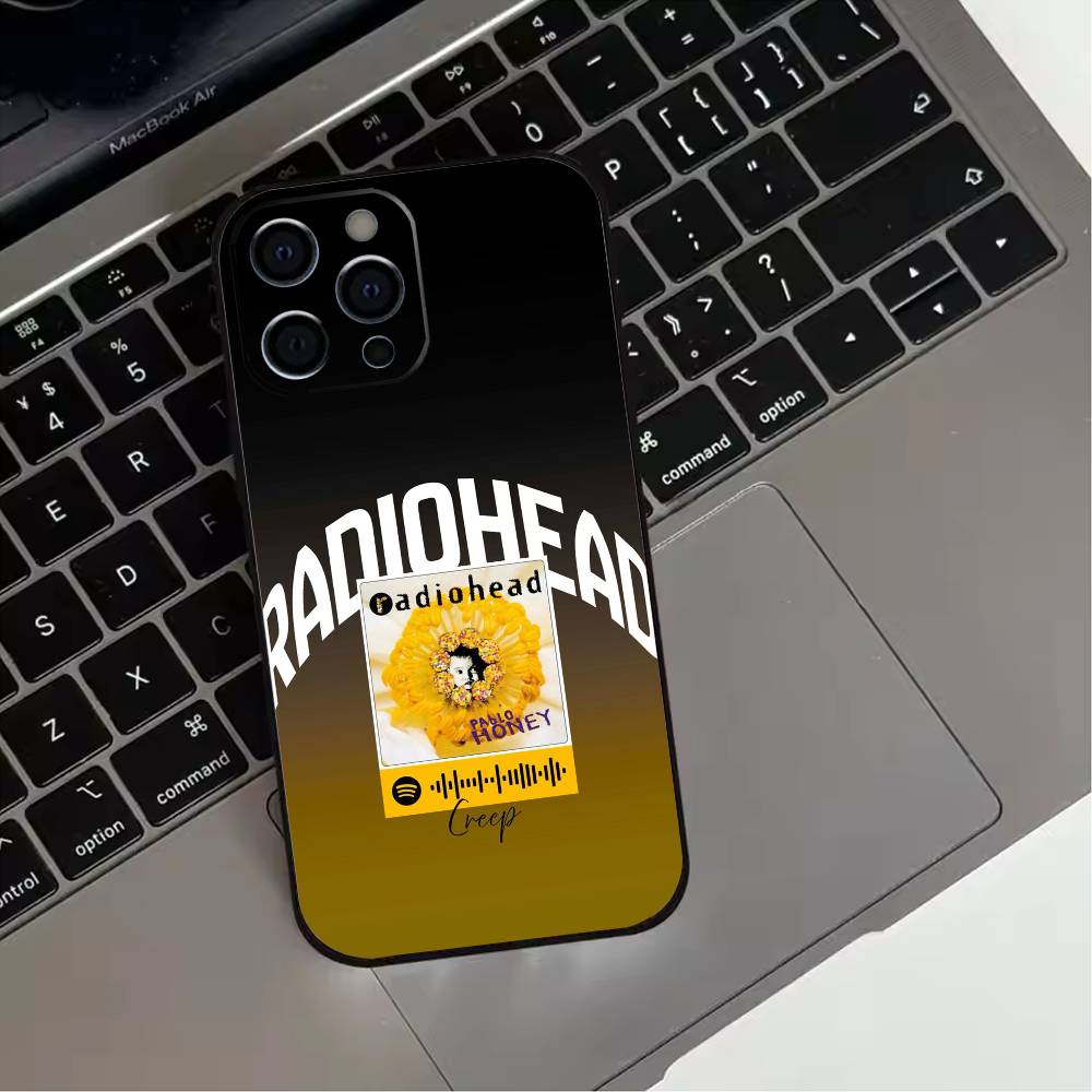 Classic R-Radiohead Rap Band  Phone Case For iPhone 17,16,15,14,13,12,11 Plus,Pro Max,XS,Soft Silicone Black Cover