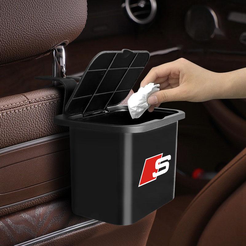 1Pcs Car Hanging Trash Bin Seat Back Storage Box Phone Holder Hook For Audi C7 C6 C5 B5 B6 B7 B8 B9 D3 Q3 Q5 Q7 TT A1 A3 A4 A5 A6 A7