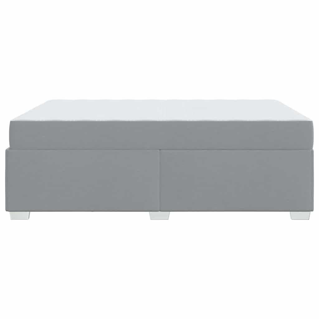 Bed Frame with Mattress Light Grey 140 X 200 Cm Fabric